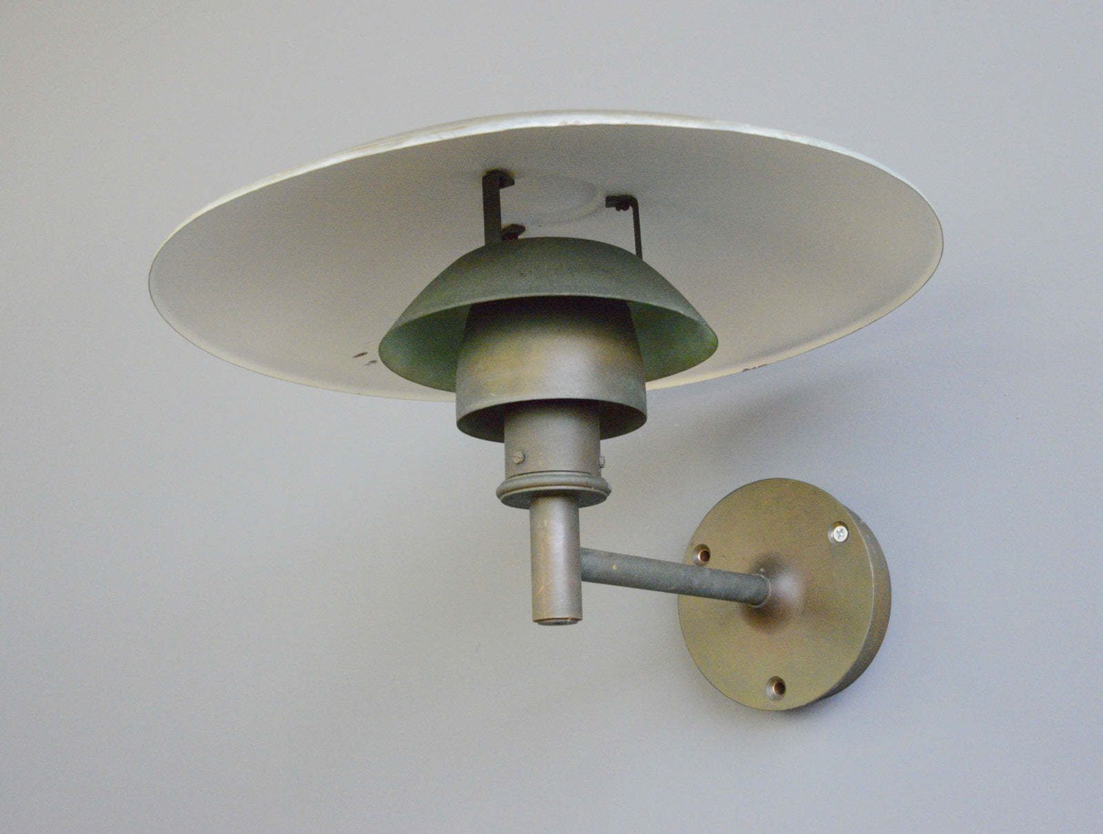 Verdigris Copper Louis Poulson Wall Lights Circa 1950s photo for sale