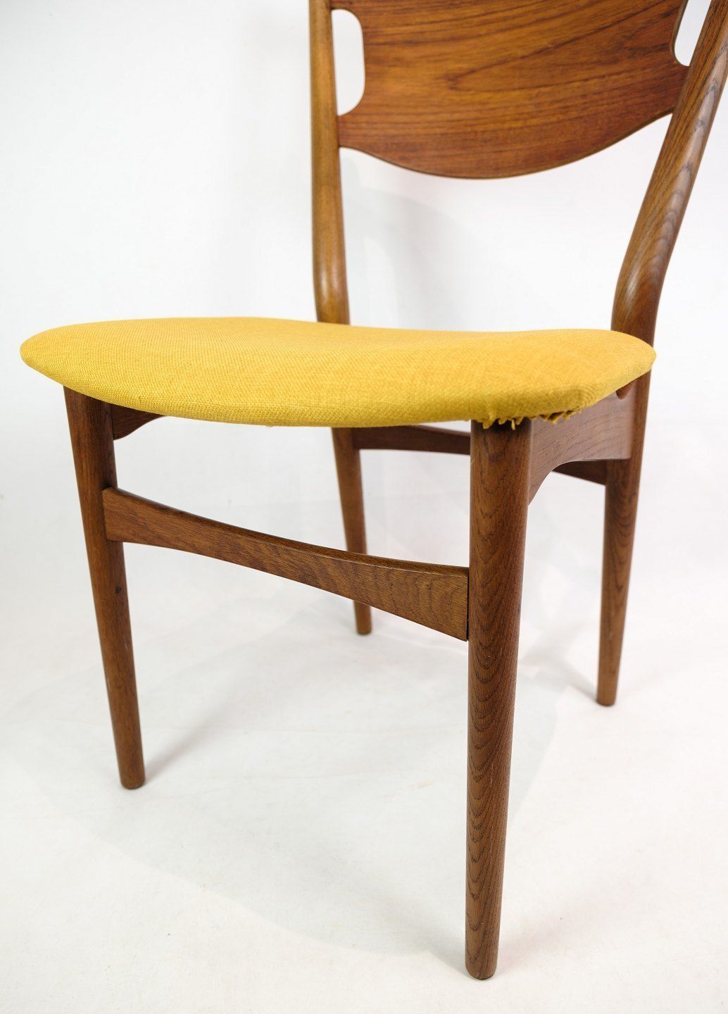 Set Of 4 Dining Room Chairs In Teak With Fabric Cover From 1960s photo Furniture