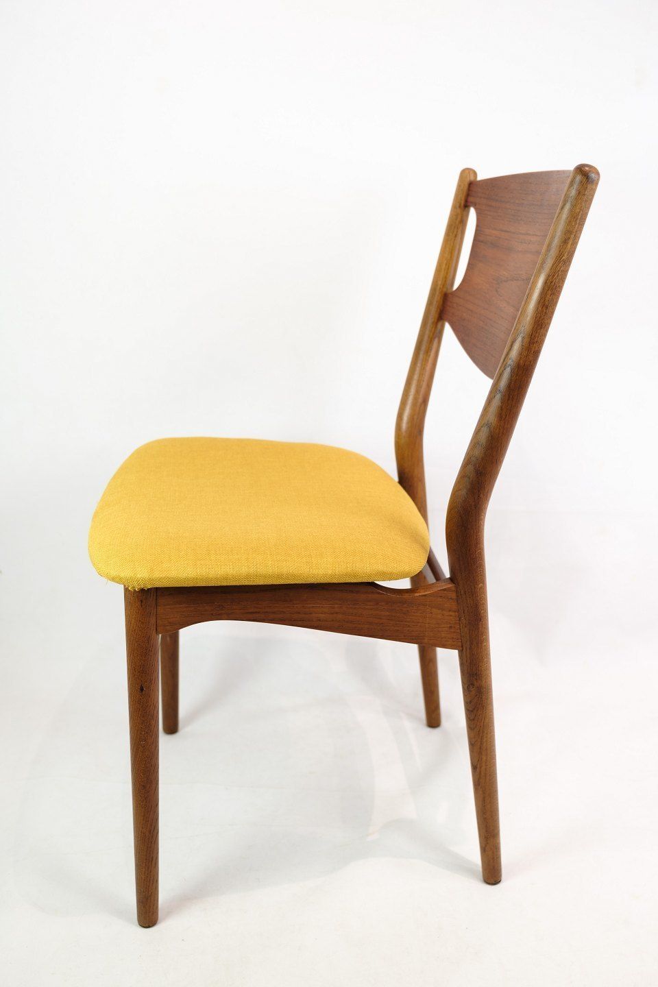 Set Of 4 Dining Room Chairs In Teak With Fabric Cover From 1960s photo vinterior