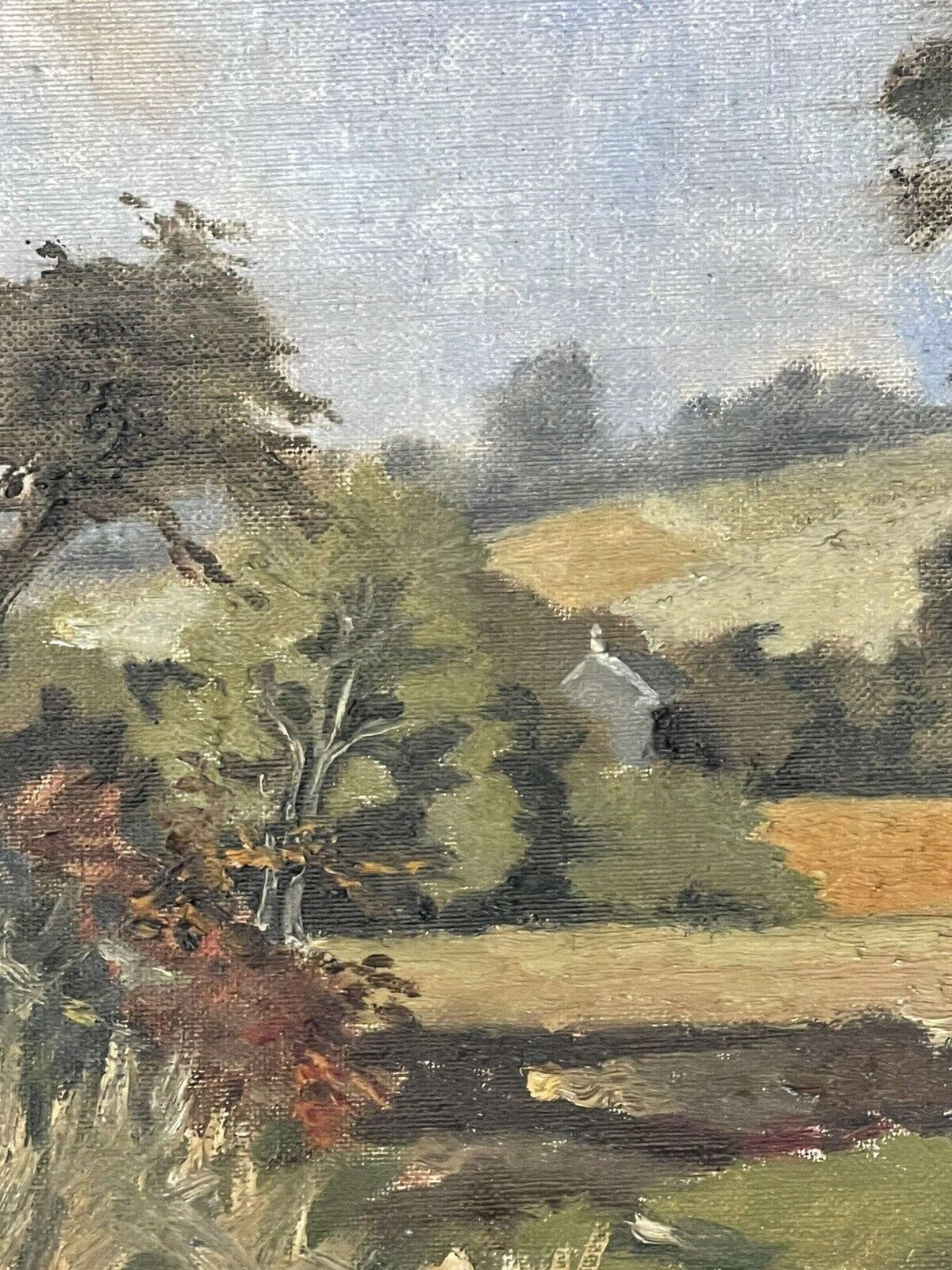 Landscape Oil Painting Amport St Lawrence By Jean Parry Williams