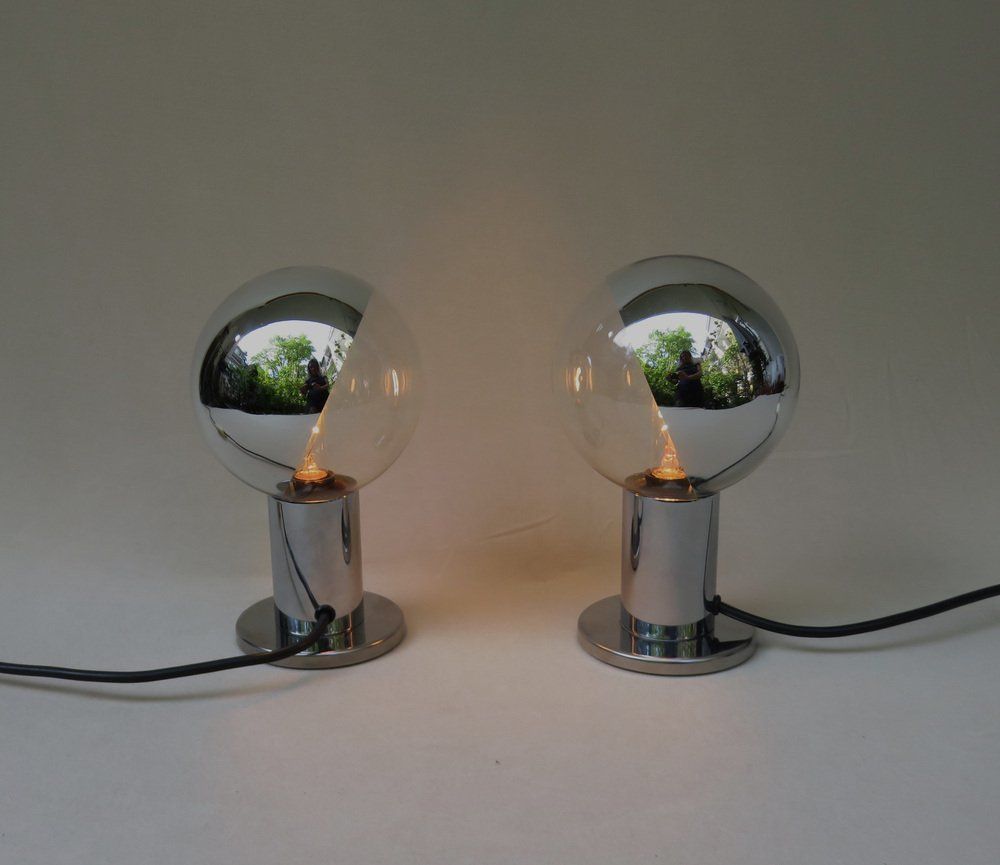 Small Space Age Table Lamps By Motoko Ishii For Staff, 1960s, Set Of 2 photo vintage