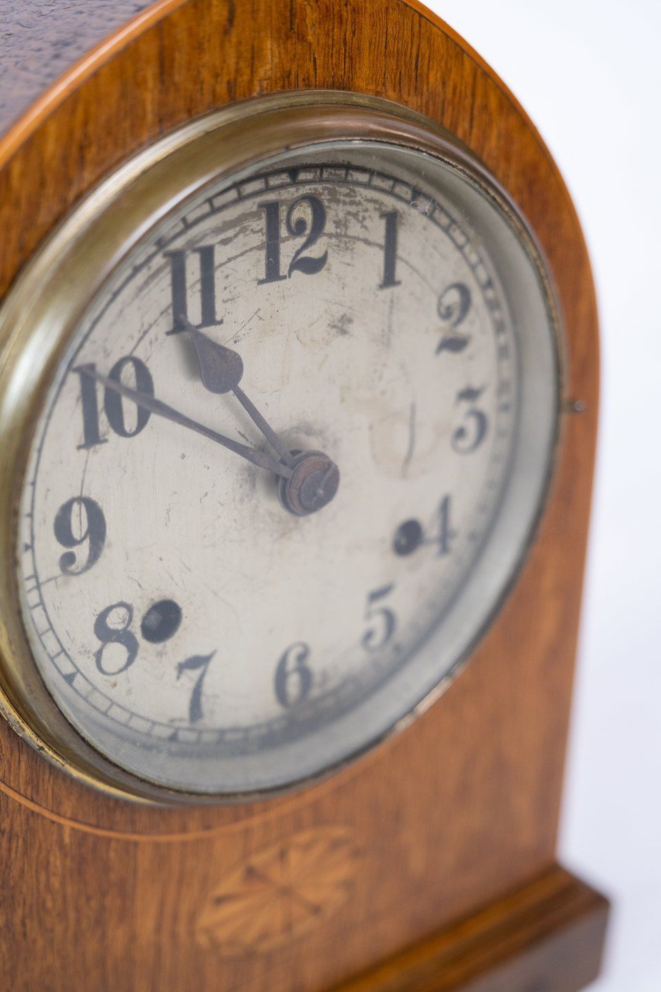 Carmine Clock, Light Mahogany, Marquetry, 1920s. photo for sale