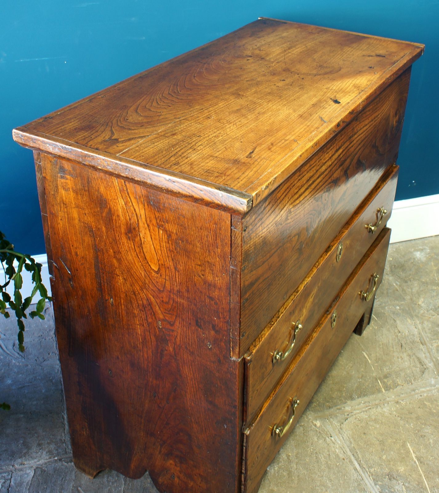 Georgian Elm Mule Chest. photo vintage