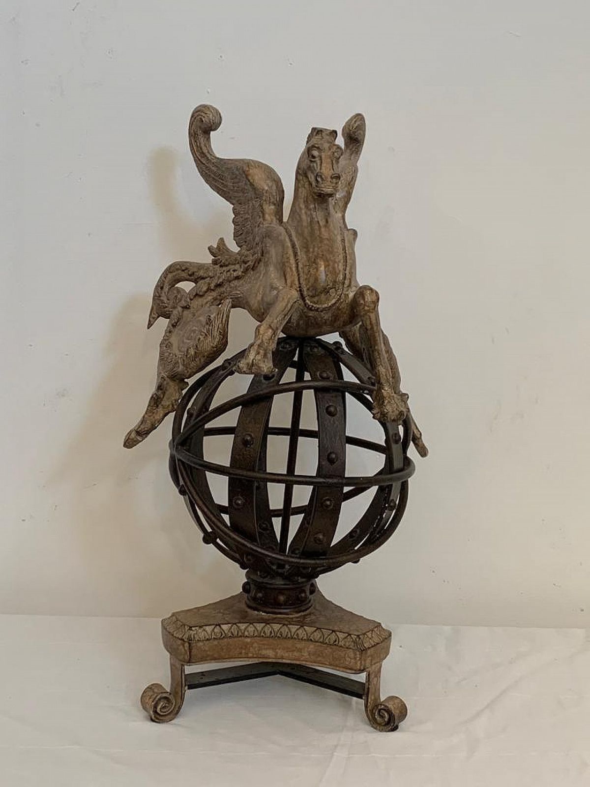 Sculpture Of Pegasus On Astrolabe By Lam Lee Group Dallas 1990 photo furniture