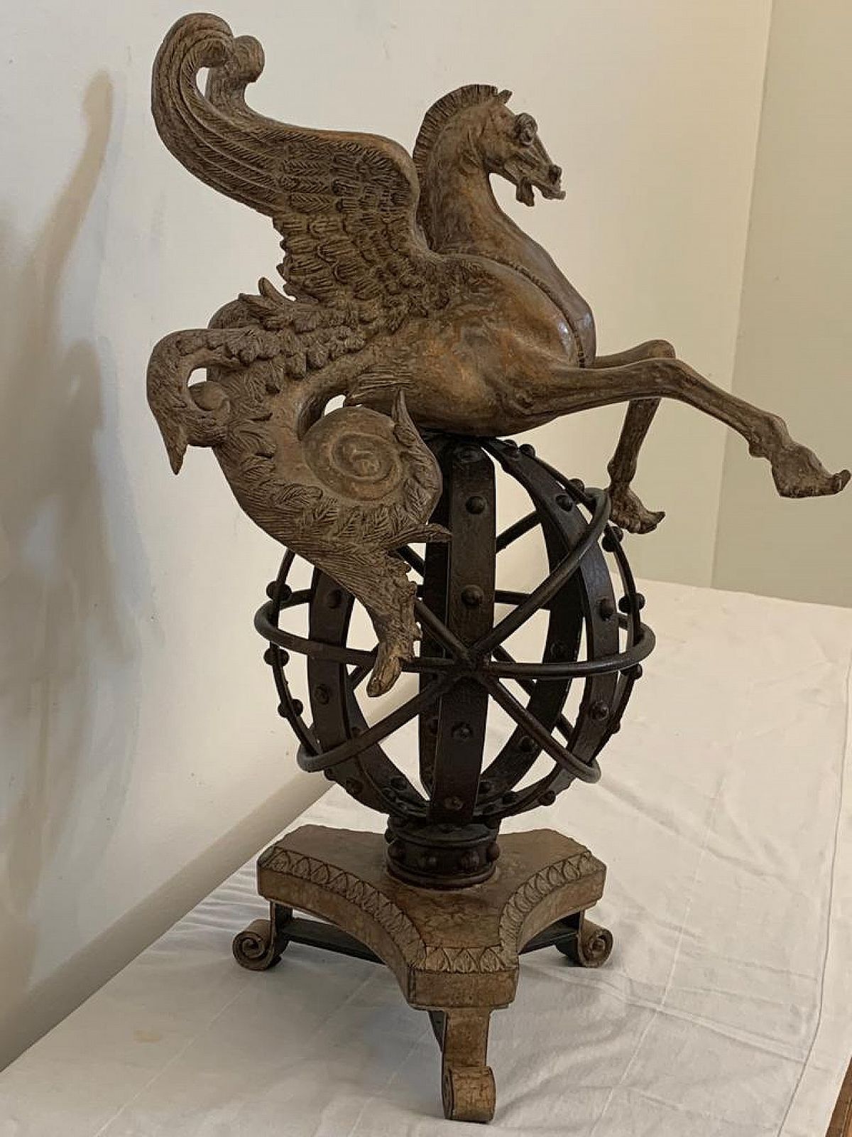 Sculpture Of Pegasus On Astrolabe By Lam Lee Group Dallas 1990 photo buy