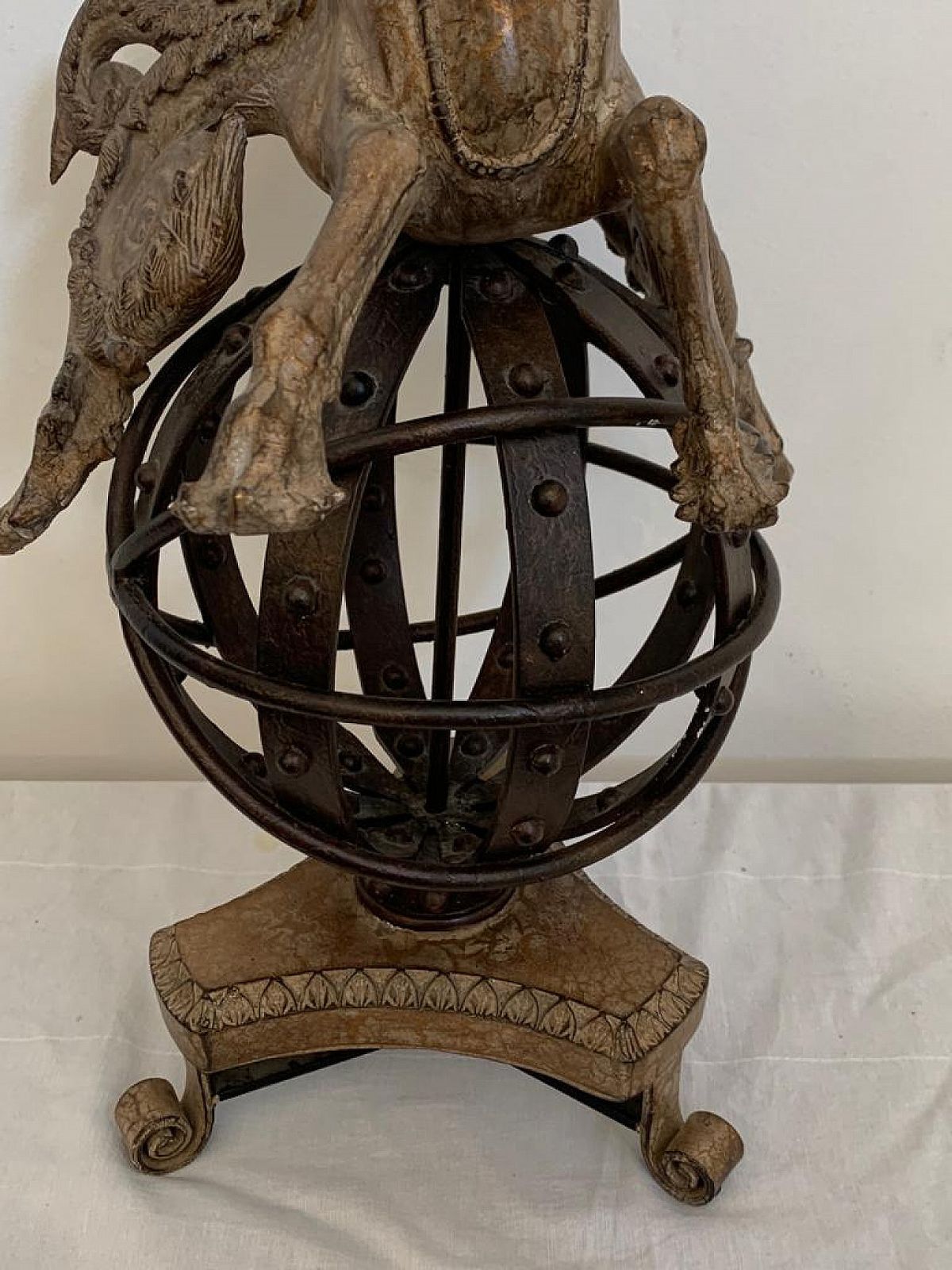 photo for sale Sculpture Of Pegasus On Astrolabe By Lam Lee Group Dallas 1990