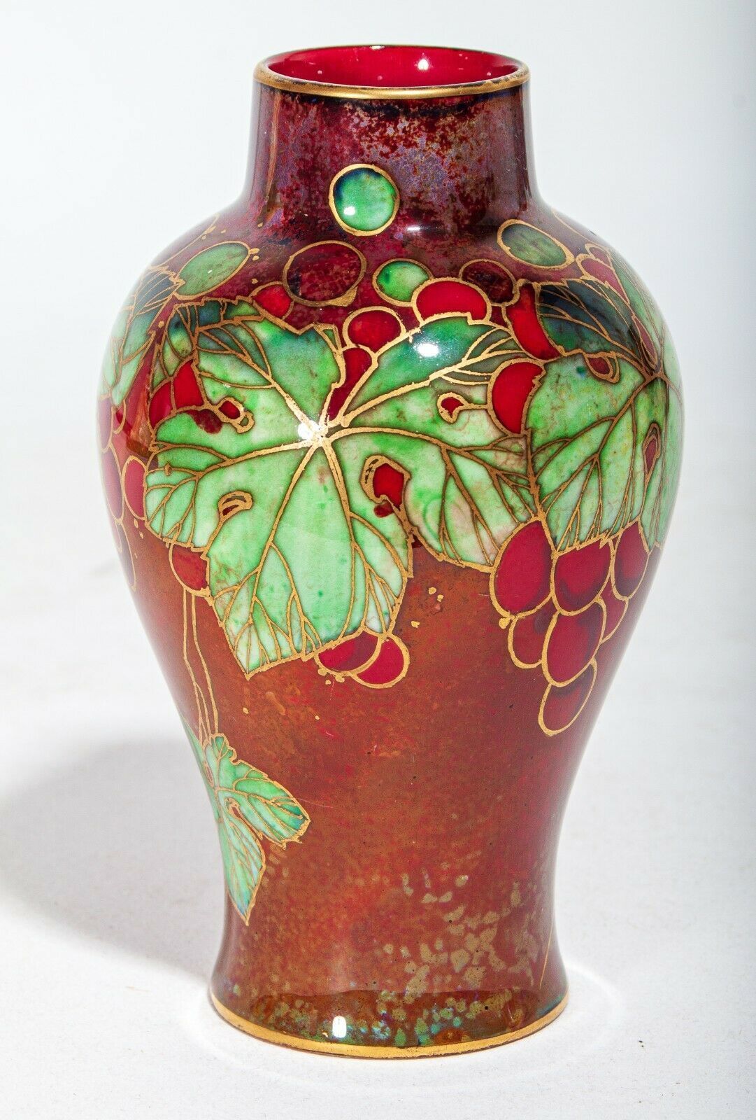 Wonderful Royal Doulton High Fired Gilded Flambe Vase   Harry Nixon   Uk Made photo Home Decor