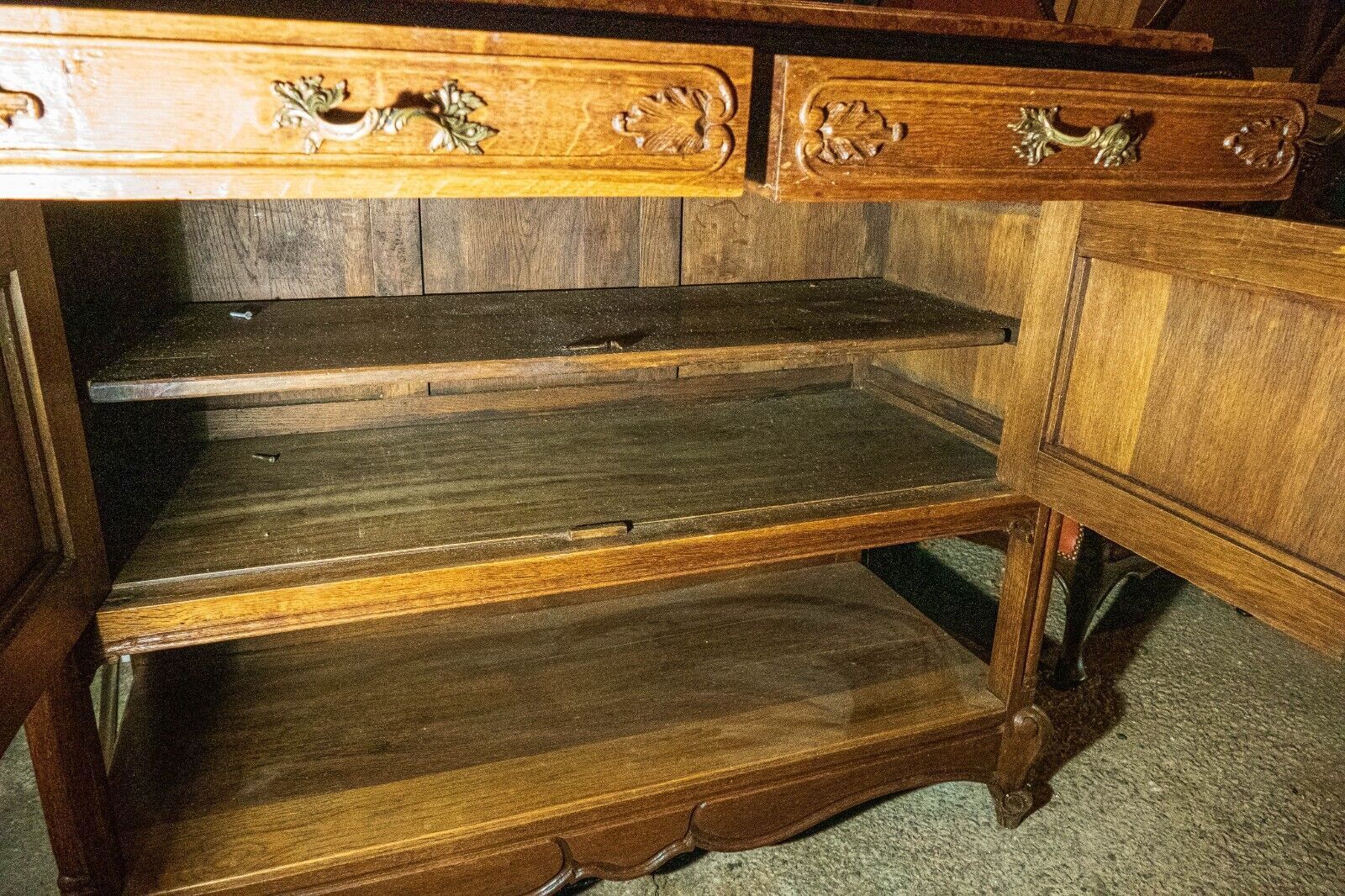 745.0 19th Century French Oak And Marble Topped Dressing Table/Washstand photo