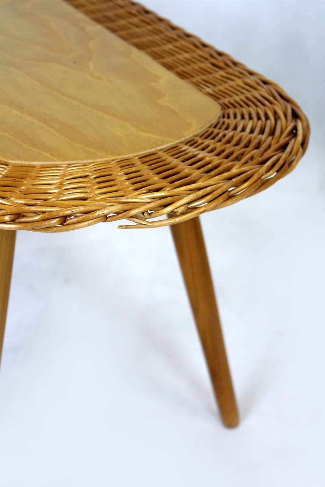 photo for sale Mid Century Rattan Stools By Jan Kalous For úluv, Czechoslovakia, 1960s, Set Of 3