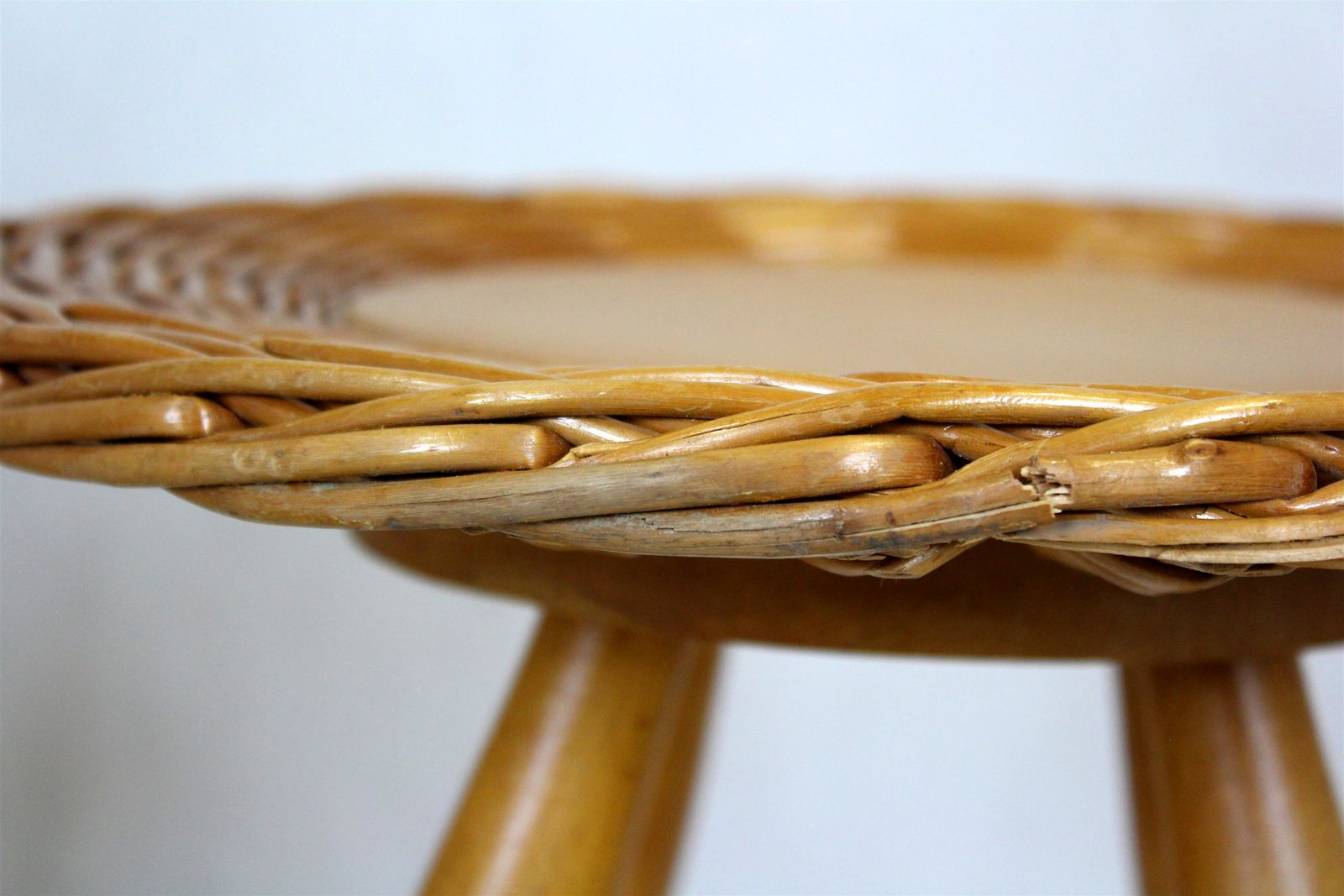 photo vinterior Mid Century Rattan Stools By Jan Kalous For úluv, Czechoslovakia, 1960s, Set Of 3