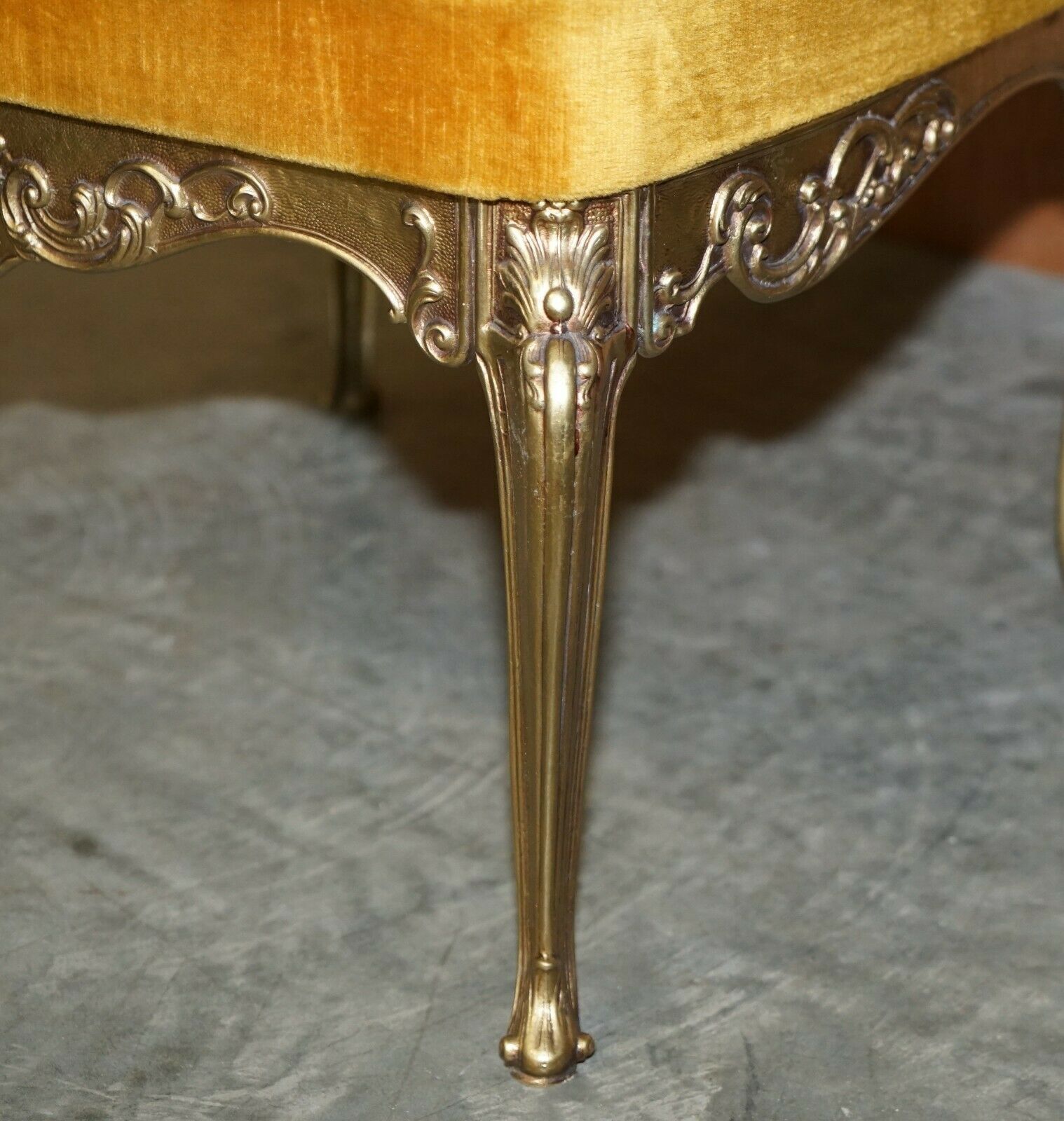 Pair Of 1960's Brass Framed Hollywood Regency Style Orsenigo Italy Armchairs photo vintage