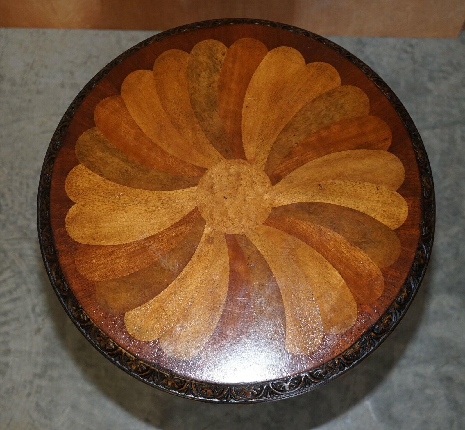 Pair Of Antique Style Speciamine Wood Topped Occasional Side Lamp Wine Tables photo Furniture