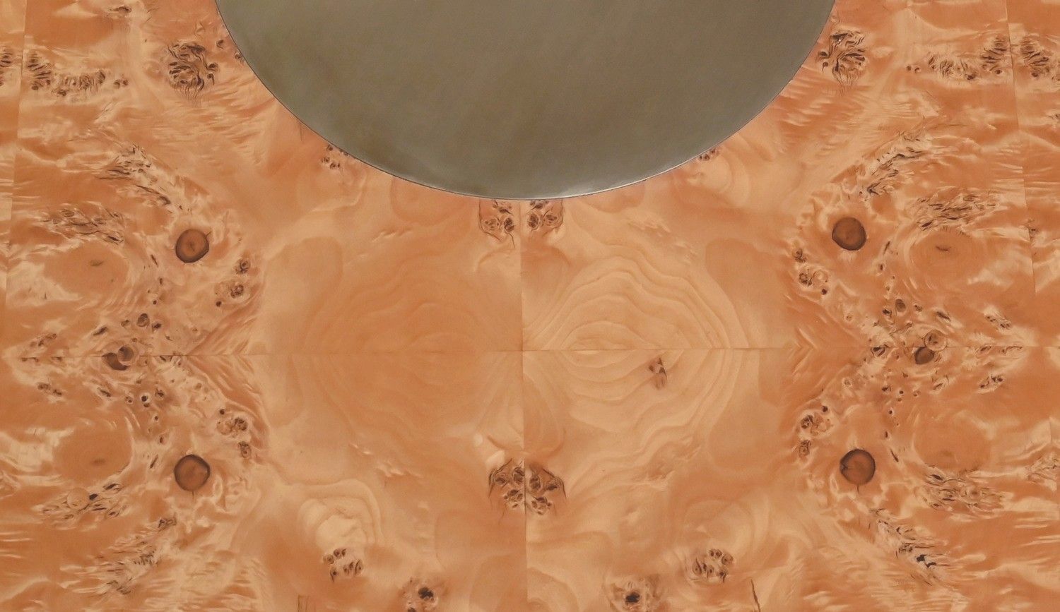 Round Table In Thuya Burl And Golden Metal – 1980 photo buy