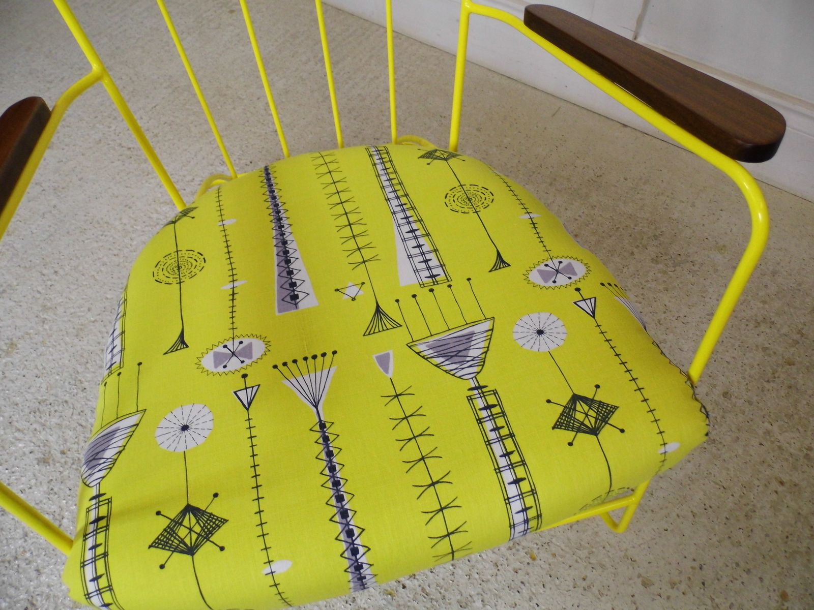 Vintage Retro Ernest Race Antelope Rocking Armchair Restyled Unique 50s Chair photo vinterior