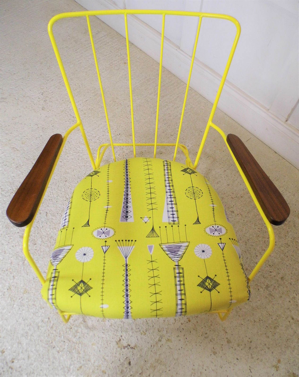 Vintage Retro Ernest Race Antelope Rocking Armchair Restyled Unique 50s Chair photo vintage