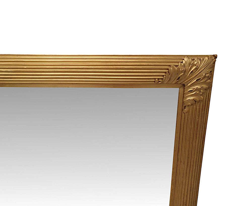 A Fantastic Large 19th Century Giltwood Hall Or Overmantle Mirror photo furniture