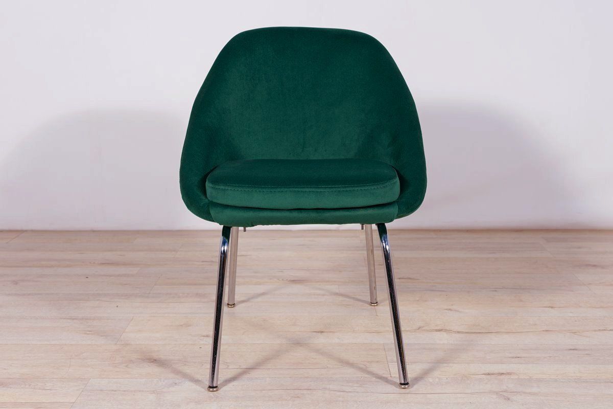 Small Chrome And Fabric Armchairs 1960s  Set Of 2 photo vintage