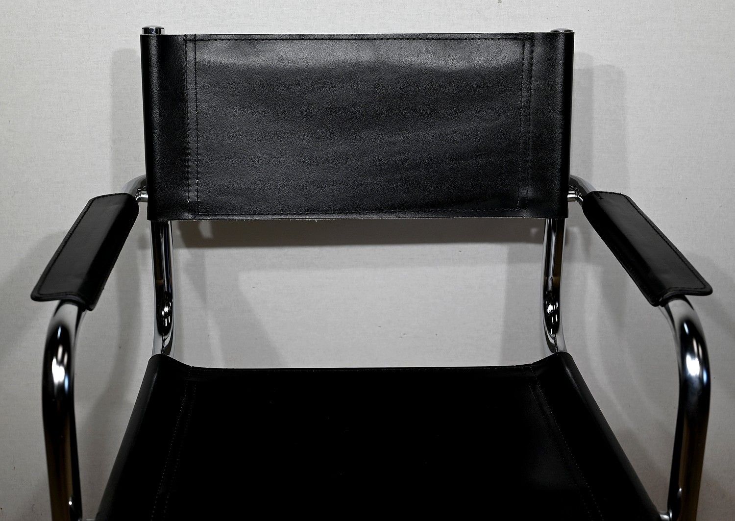 Pair Of Armchairs In Leather And Chromed Metal, After M. Breuer   1970s photo 2271.15