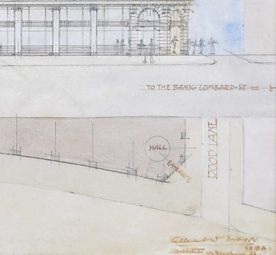 Albert Walter Moore (1874 – 1965) Design For 30 Fenchurch Street (1915) photo for sale