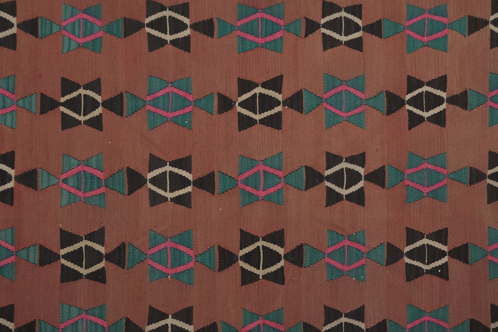 70s Vibrant Colors Striped Design Turkish Kilim Rug photo 1553.0