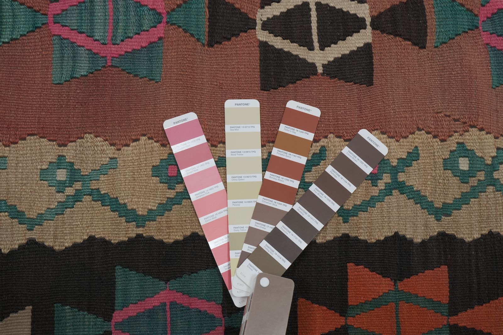 70s Vibrant Colors Striped Design Turkish Kilim Rug photo buy