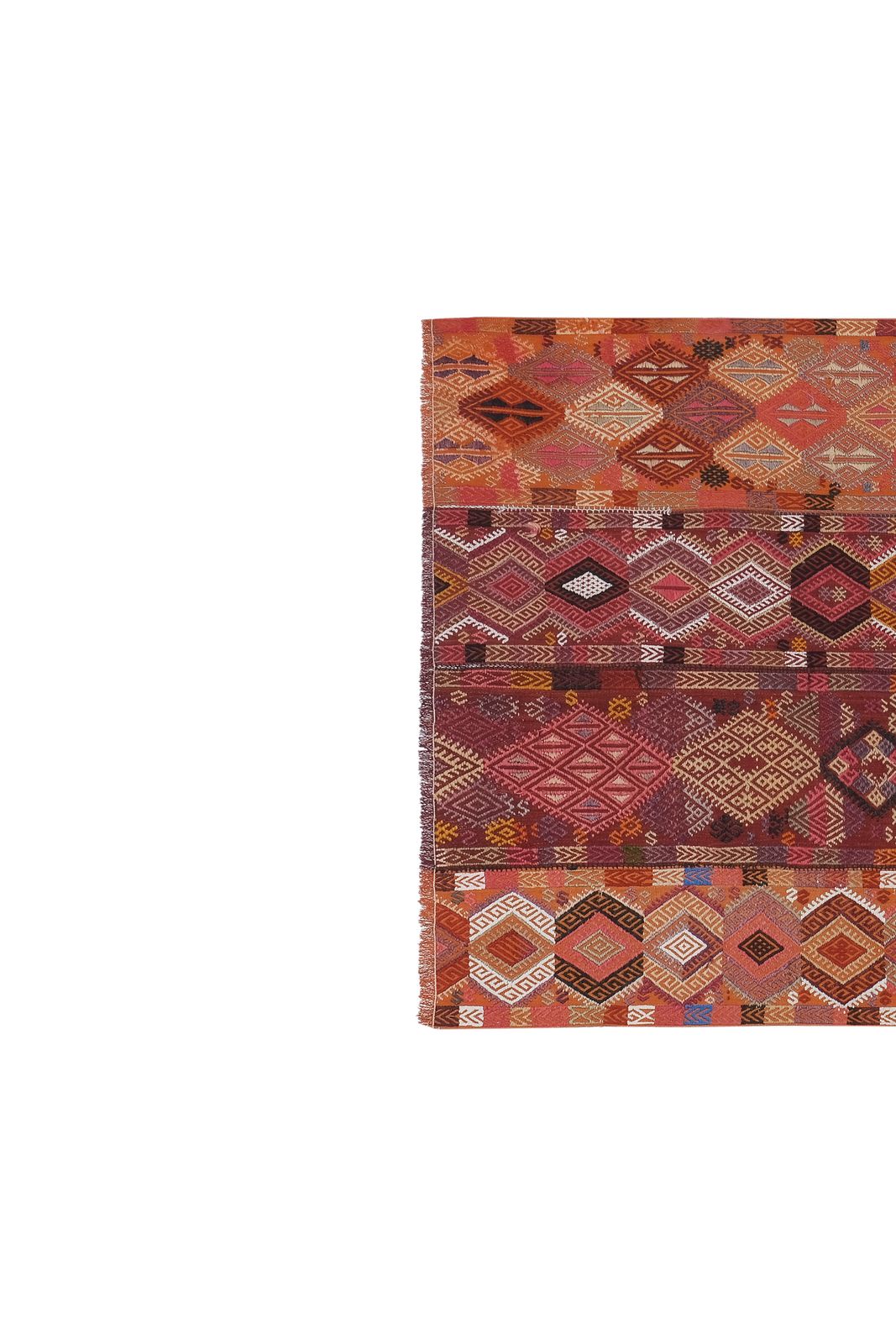 Vintage Turkish Sivas Jajim Kilim Rug 4'6'' X 10'4'' photo 1813.0