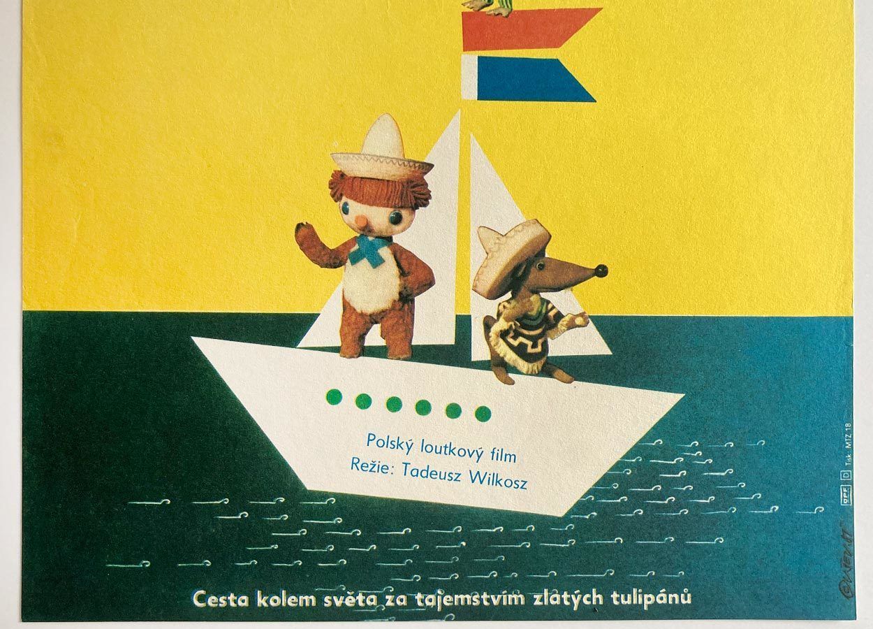 Original Film Poster, Small Bear And Miraculous Suitcase, Vratislav ševčík, 1981, Genuine Czech Vintage Print photo for sale