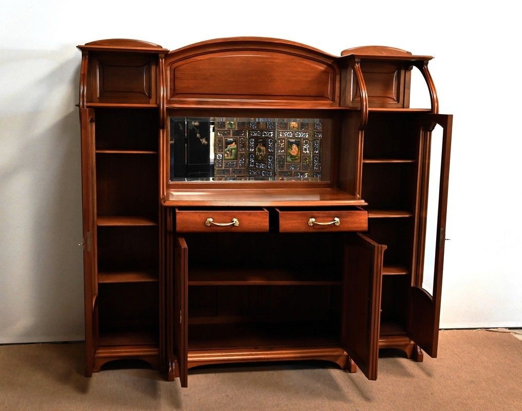 Important Vitrine Buffet, Attributed To Maison E. Diot, Art Nouveau – 1900 photo Furniture