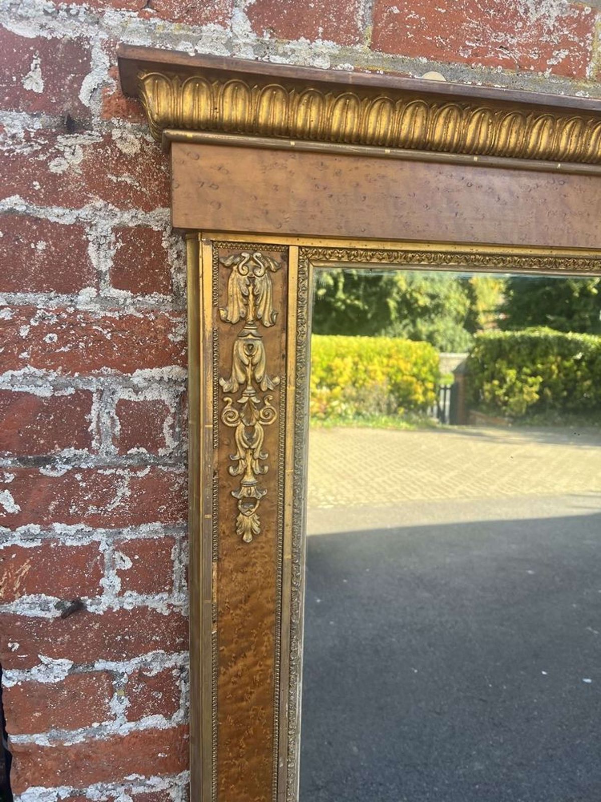 A Superb Large Antique 19th C French Gilt And Burr Wood Framed Mirror photo furniture
