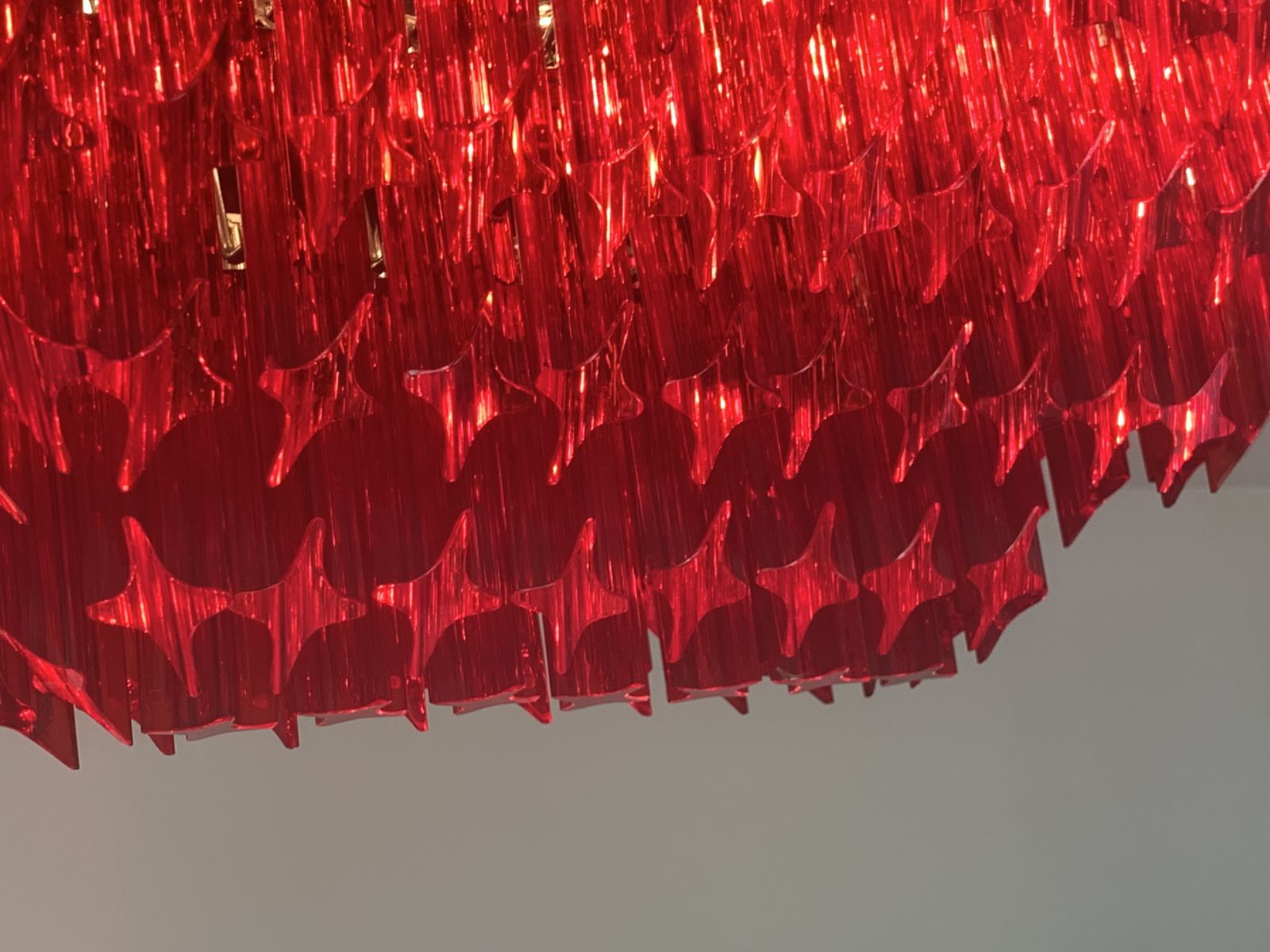 photo furniture Murano Glass Flush Mount Italian Light Quadriedo Cut 45 Degree