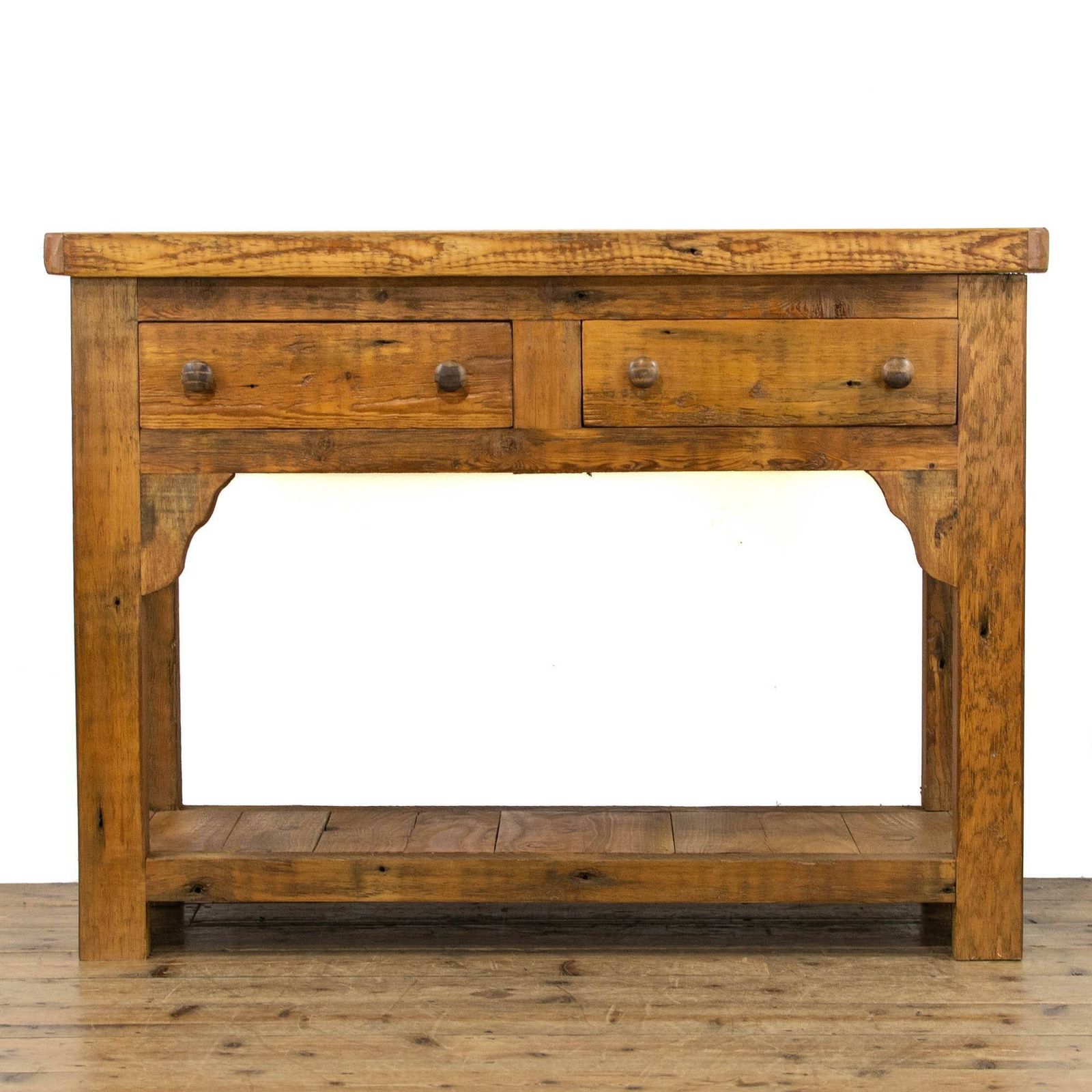 Rustic Wooden Two Drawer Sideboard photo furniture