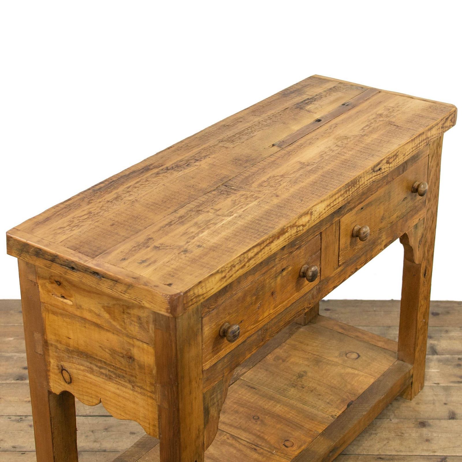 Rustic Wooden Two Drawer Sideboard photo 395.0