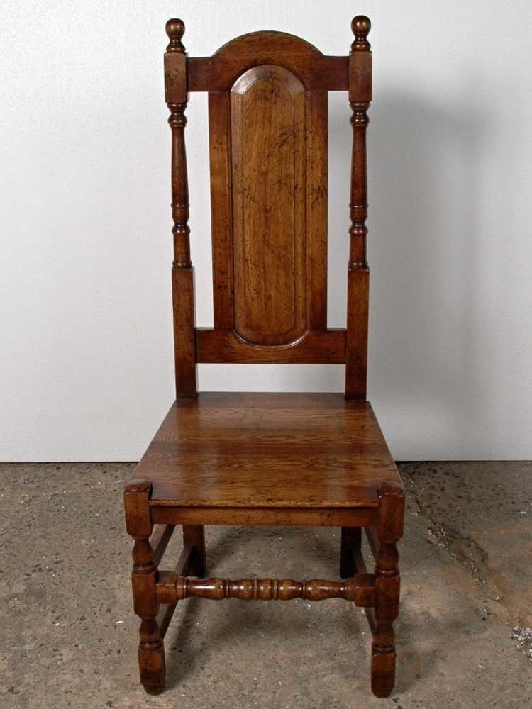 Set 8 English Elizabethan Tudor Oak Dining Chairs Chair photo for sale