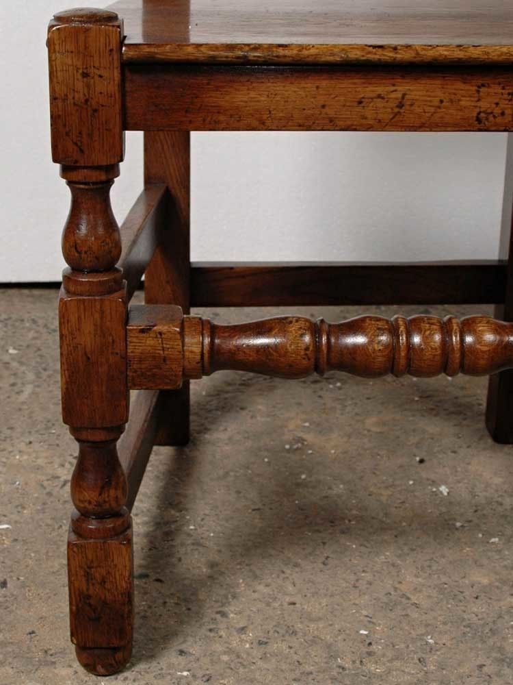 Set 8 English Elizabethan Tudor Oak Dining Chairs Chair photo vintage