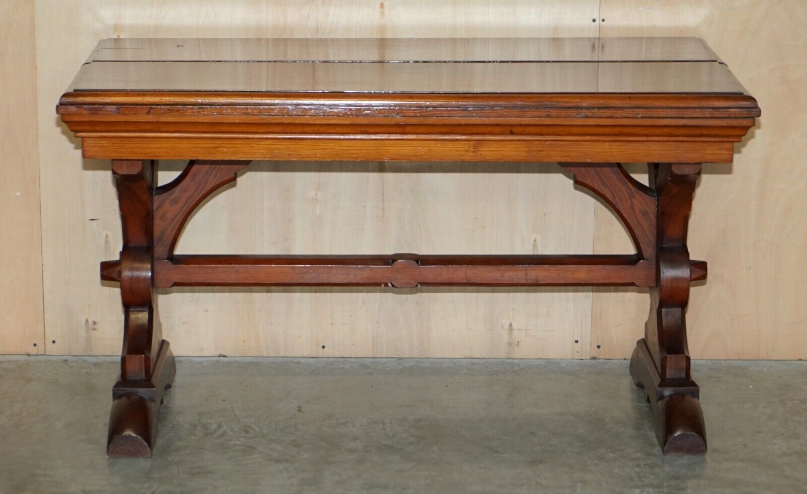 Antique Gothic Style English Oak Victorian Library Table Desk Dining Table photo furniture