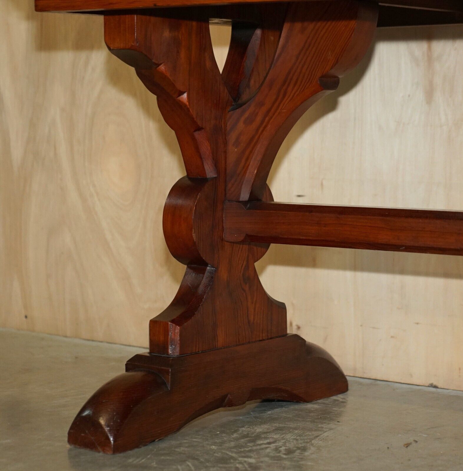 Antique Gothic Style English Oak Victorian Library Table Desk Dining Table photo Furniture