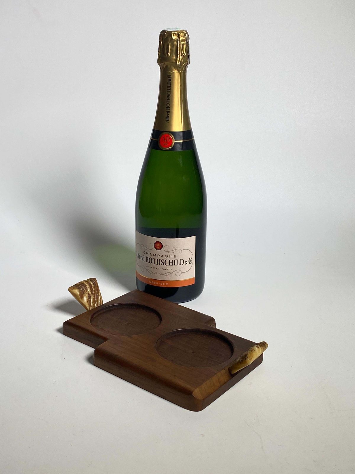 Wooden Coasters, Or Wine Bottles, Made In France In The 1940s, Art Deco Period photo buy
