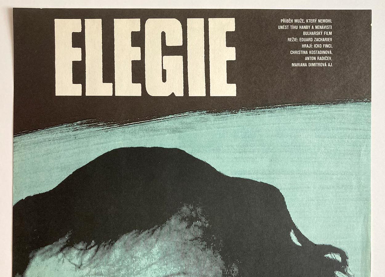 Original Film Poster, Elegy, Jiří školník, 1983, Genuine Czech Vintage Print photo Art