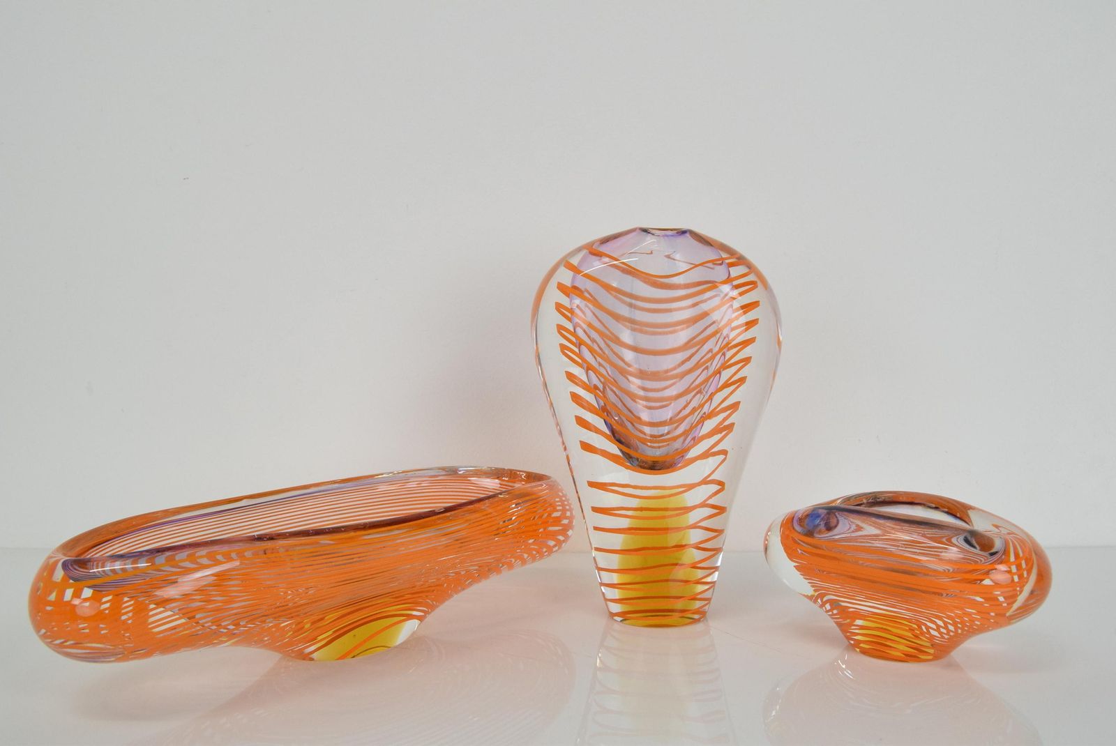 Set Kunstglas Van Ivo Rozsypal, Tsjecho Slowakije, Jaren 1970. photo furniture