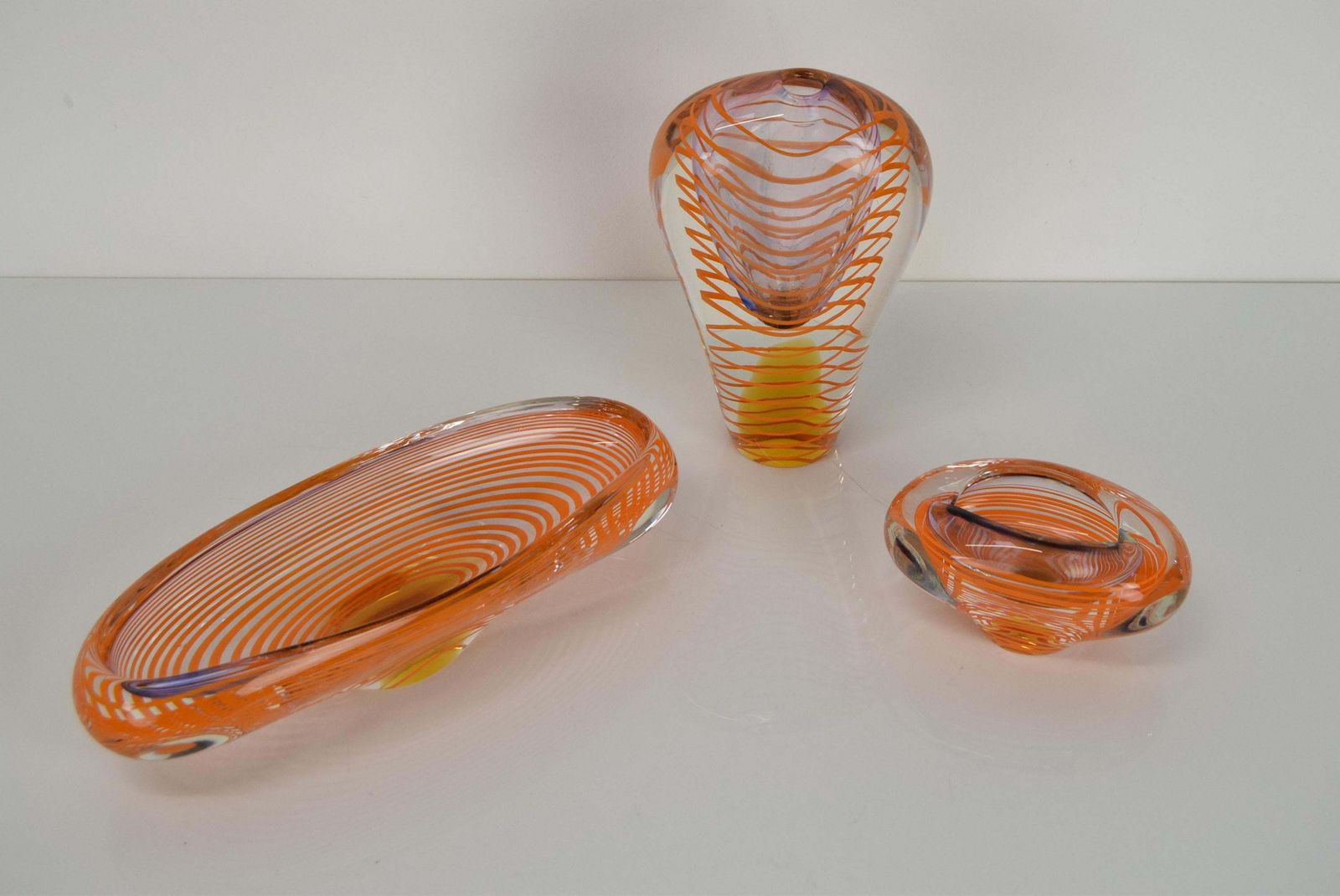 Set Of Art Glass By Ivo Rozsypal,Czechoslovakia,1970's. photo Home Decor
