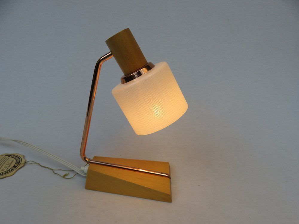 Lighting Bedside Table Lamps In Copper And Glass From Temde, 1960s, Set Of 2 photo
