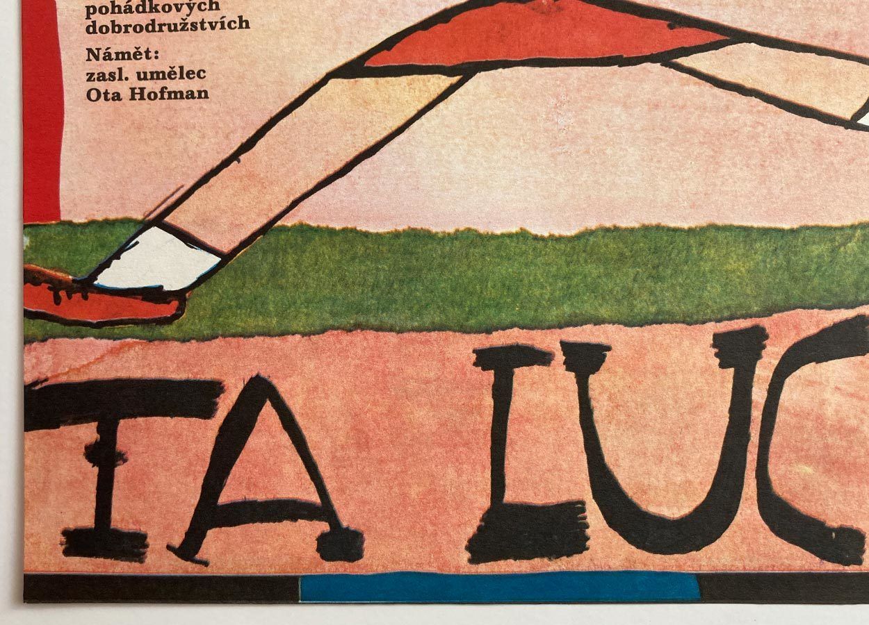 Original Film Poster, Lucy Again, Jiří šalamoun, 1984, Genuine Czech Vintage Print photo furniture