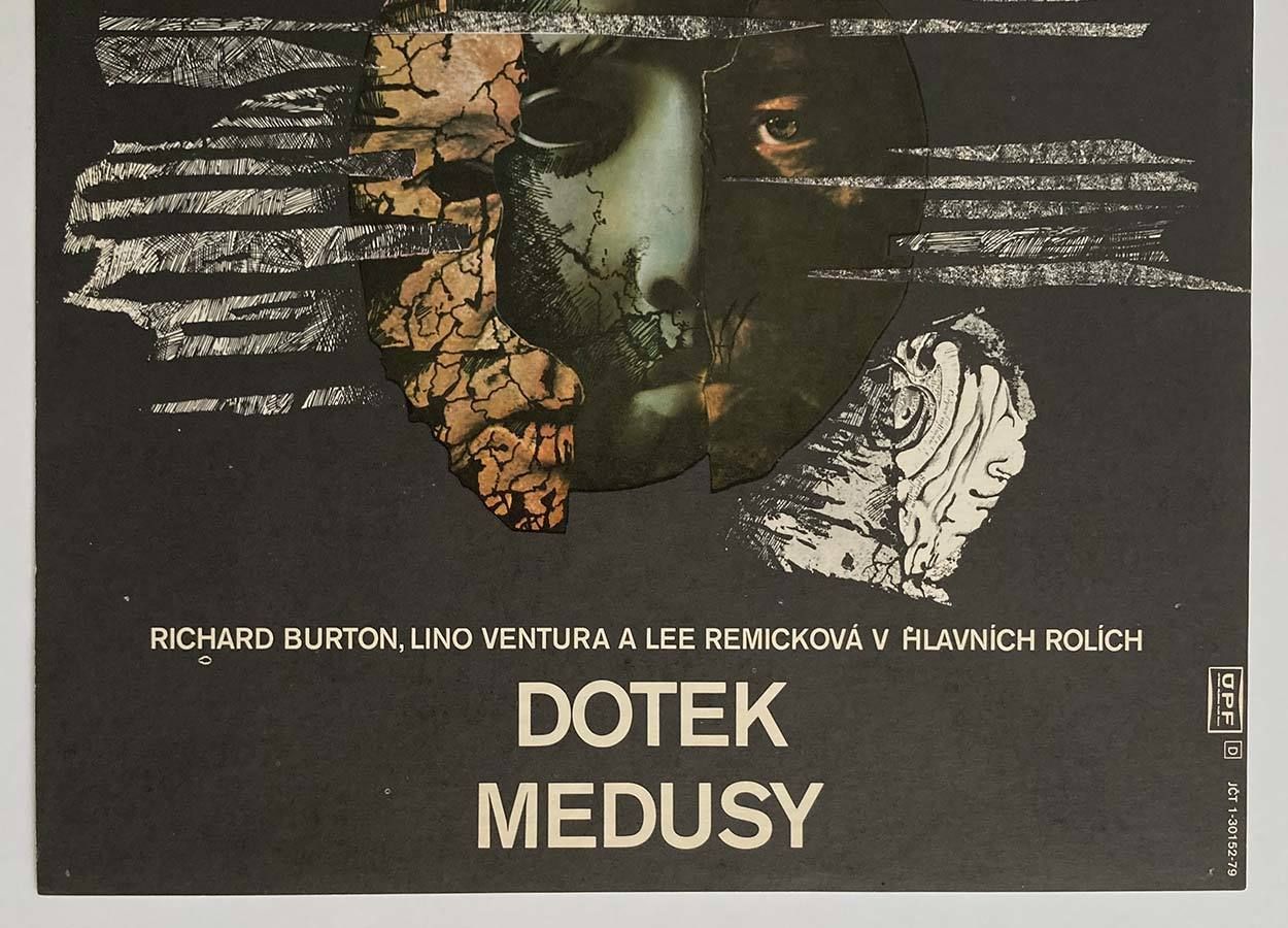 Original Film Poster, The Medusa Touch, Miroslav Hlaváček, 1979, Genuine Czech Vintage Print photo Art