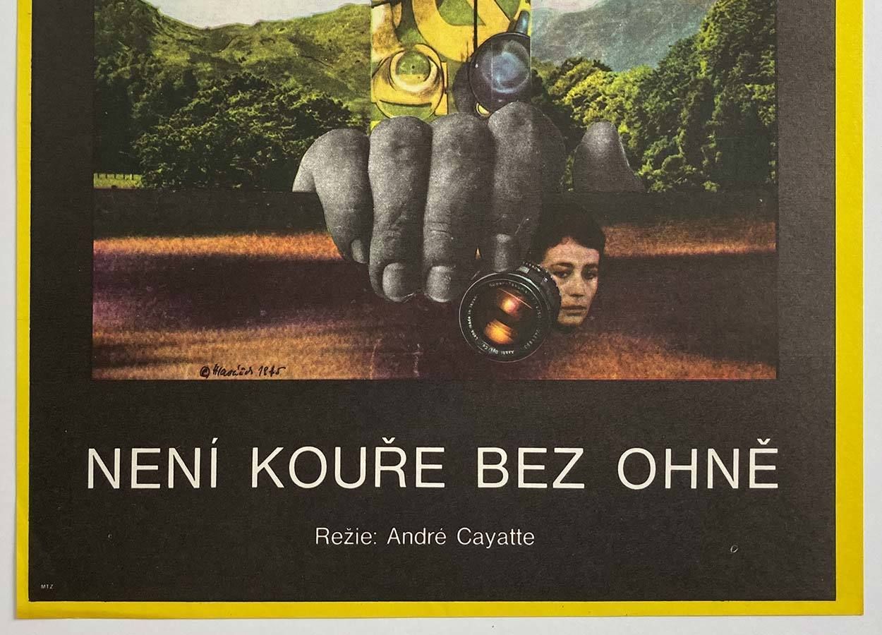 Original Film Poster, Where There’s Smoke, Miroslav Hlaváček, 1975, Genuine Czech Vintage Print photo for sale