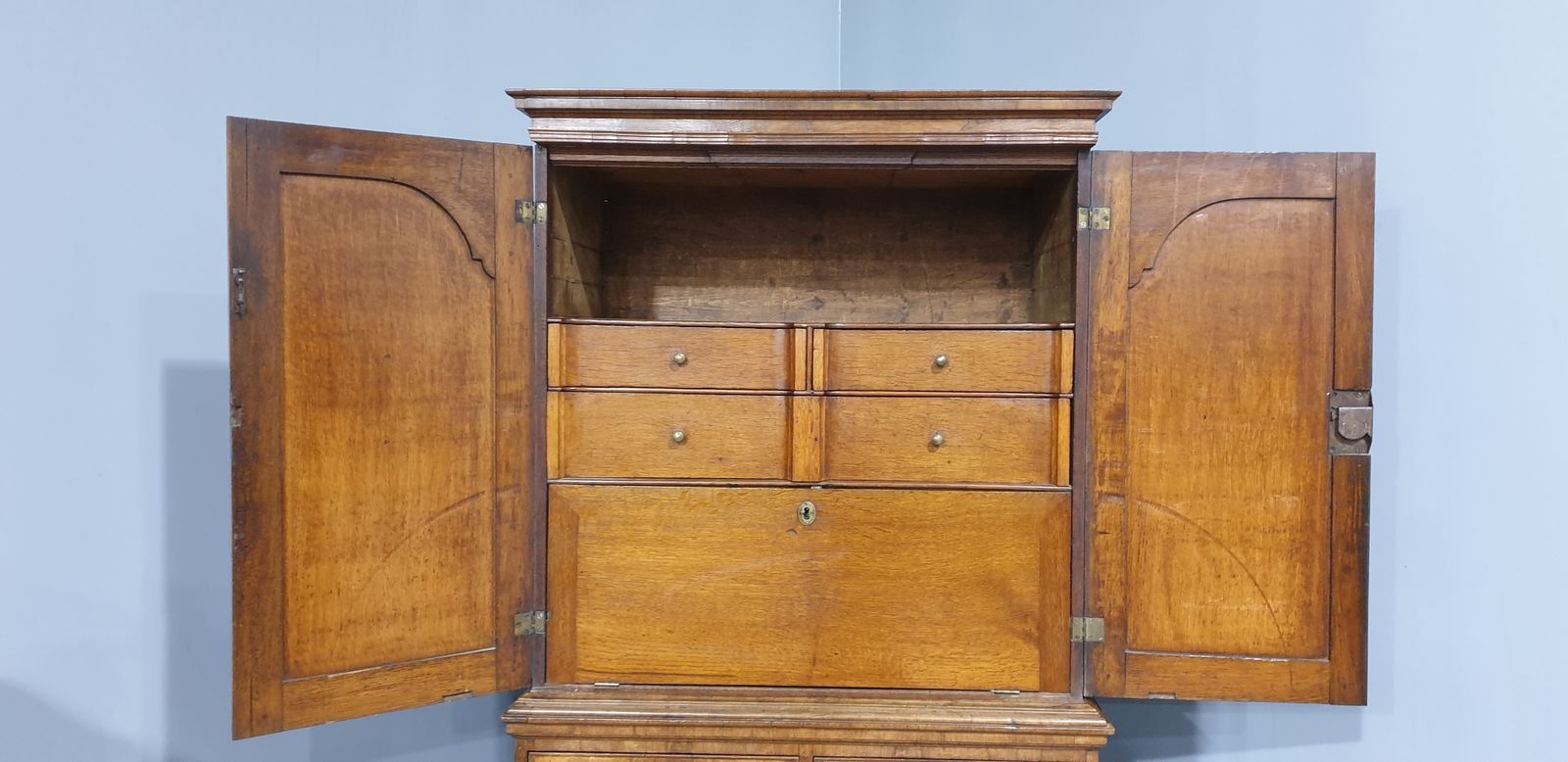Superb George I Walnut Secretaire Chest Of Small Proportions photo furniture