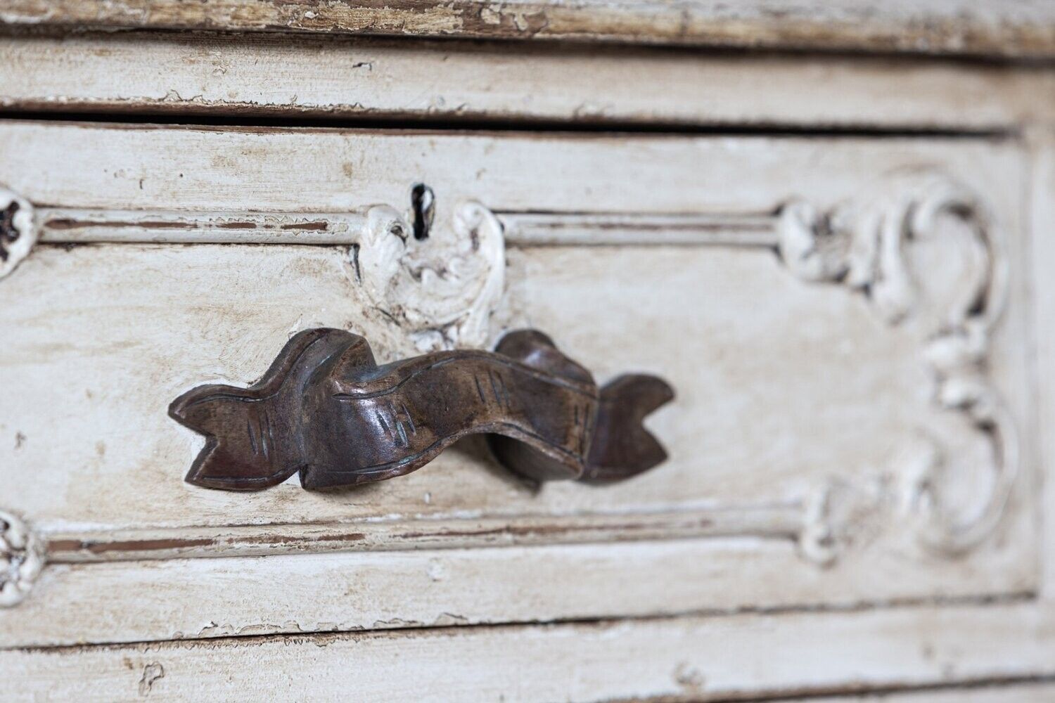 3163.0 19thc French Painted Graduated Chest Of Drawers photo