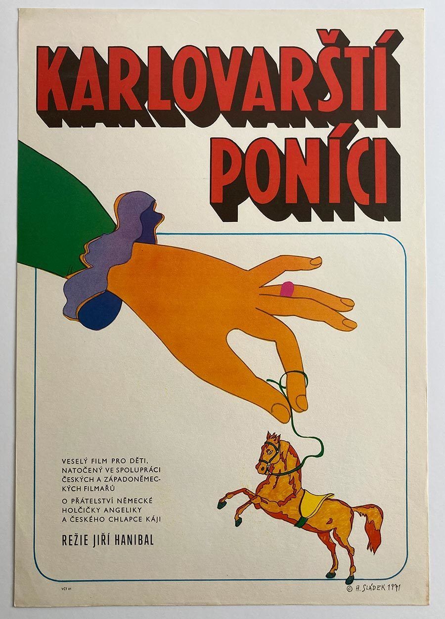 Original Film Poster, The Ponies Of Karlovy Vary, Antonín Sládek, 1971, Genuine Czech Vintage Print