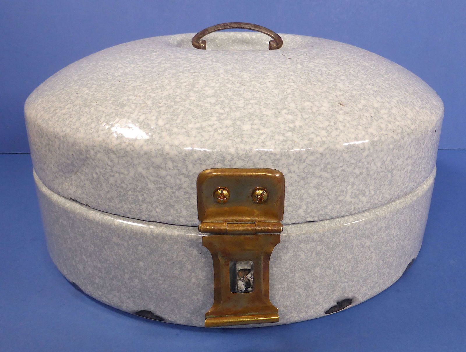 German Enamelware Bread Box, 1920s photo vintage