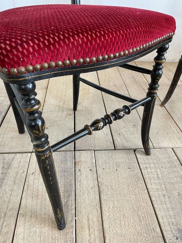 19th Century Antique Napoleon Ebonised Chairs photo vinterior