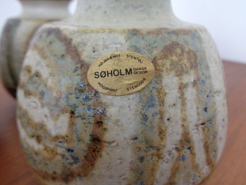 Danish Studio Ceramic Vases By Noomi Backhausen For Soholm Stentoj, 1970s, Set Of 3 photo vinterior